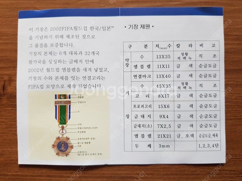 김대중대통령 월드컵 메달 2002 한일월드컵 축구대회 ...--7