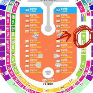 [24일] 콜드플레이 콘서트 1층, 지정석P 2연석