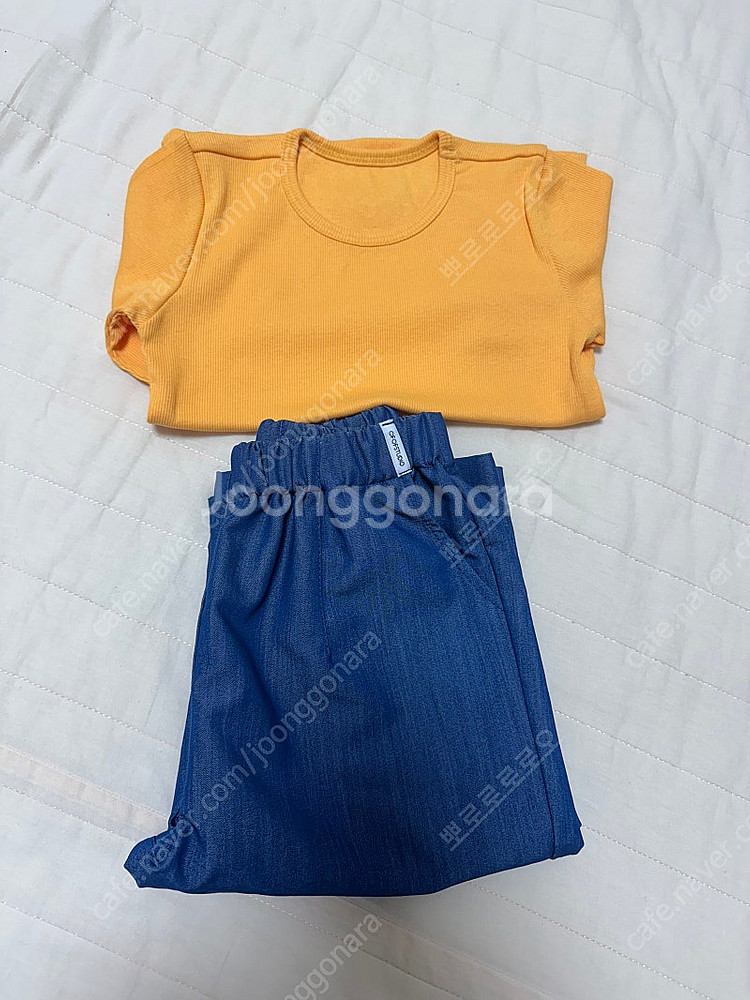 오프오프스튜디오 5부 티셔츠 오렌지 L--0