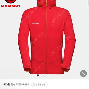 24FW 마무트 타이스 라이트 미드레이어 후드 자켓 Taiss Light ML(미들레이어) 레드