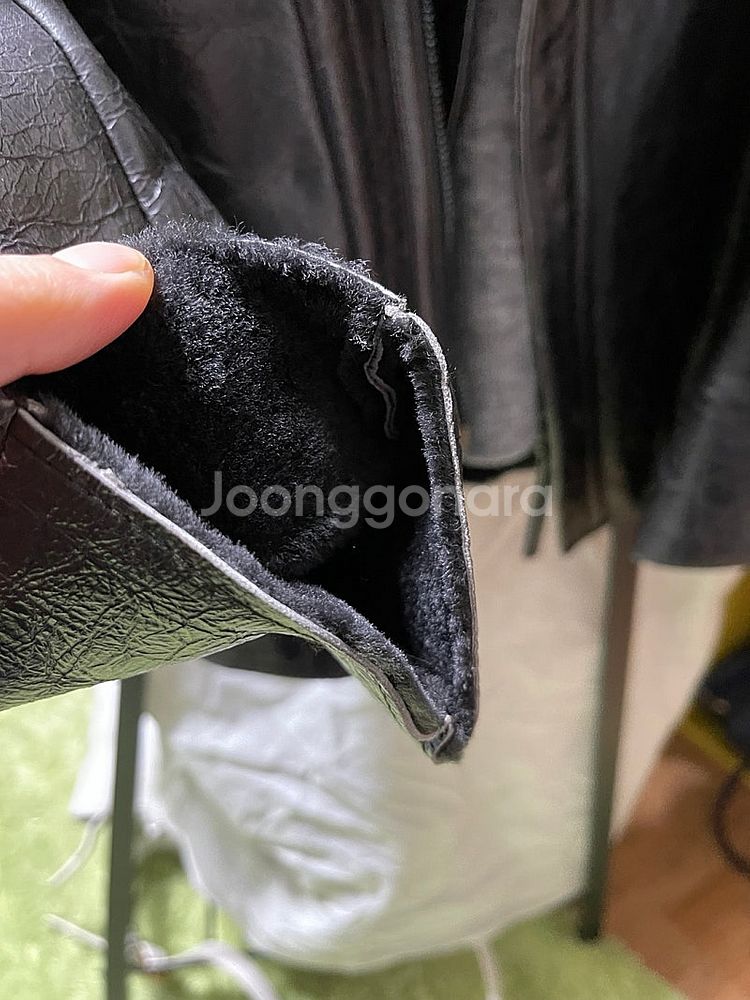무배 미착용 루즈핏 55 리얼 양가죽 양털안감 무스탕 ...--7