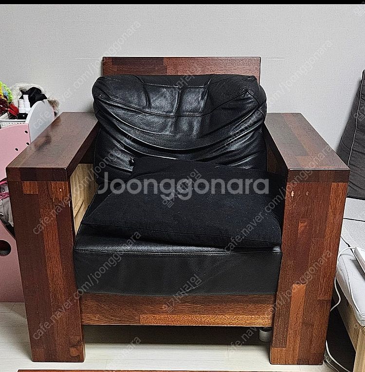 이르베스1인용 면피 소가죽쇼파--0