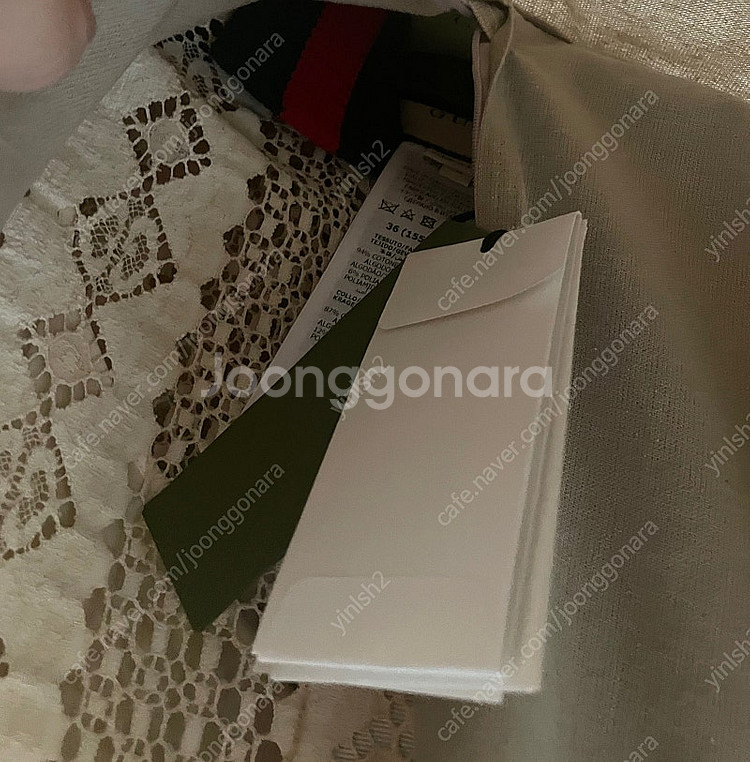 [급처] 구찌 아일렛 아비토 레이스 카라 원피스--6