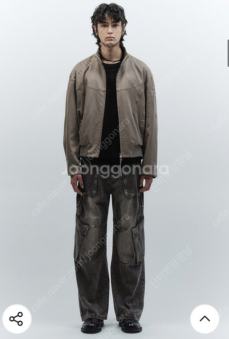 인사일런스 자카드 블루종 자켓 새상품급--3