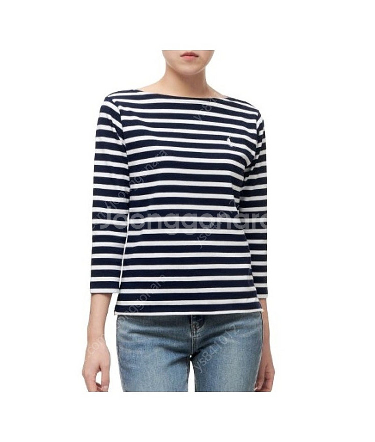 폴로 랄프로렌 윔블던 스트라이프 티셔츠 팝다--2