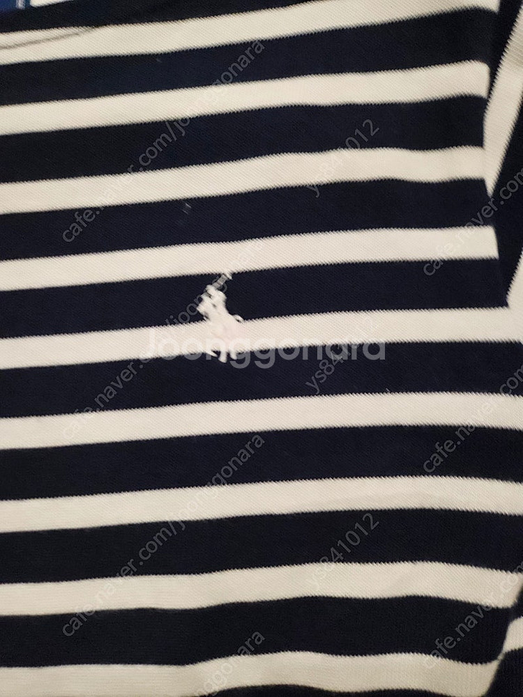 폴로 랄프로렌 윔블던 스트라이프 티셔츠 팝다--4