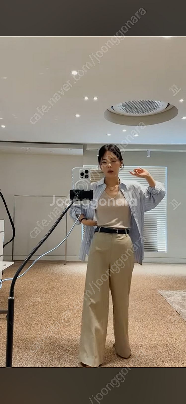 프레쉬라벨 킨 와이드 팬츠 베이지 S--1
