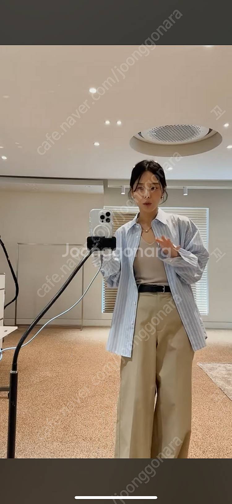 프레쉬라벨 킨 와이드 팬츠 베이지 S--2
