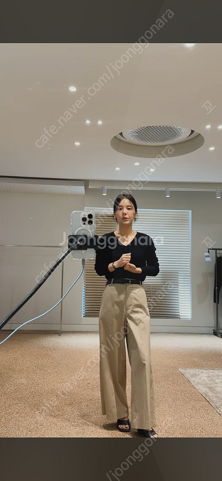 프레쉬라벨 킨 와이드 팬츠 베이지 S--8