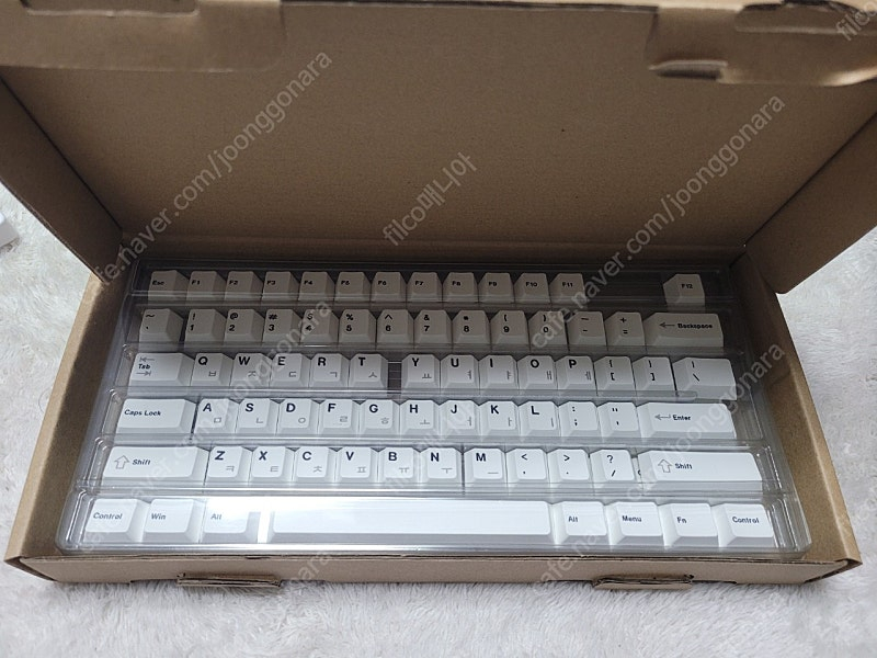 PBT 염료승화 화이트 한영키캡 이미지