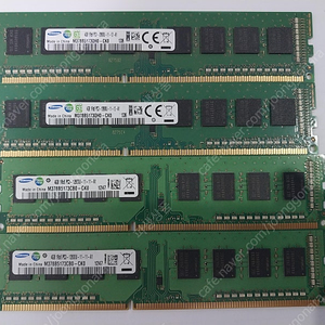 삼성 DDR3 4G 램, 12800U 4장 12,000원에 판매합니다.