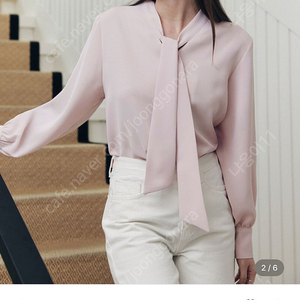 제로스트릿 타이블라우스 핑크
