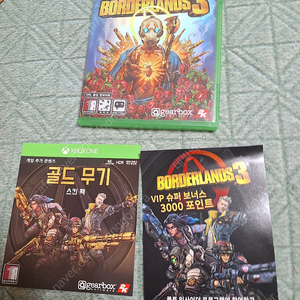 (가격재인하)xboxone 보더랜드3 정발 한글자막 한글음성 코드미사용 S급 싸게 팝니다.12000원