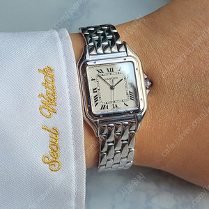 [정품] 까르띠에 팬더 드 까르띠에 18K 화이트골드 금통 남성용 라지사이즈 (Cartier Panthere De Cartier 18K WG Men's)