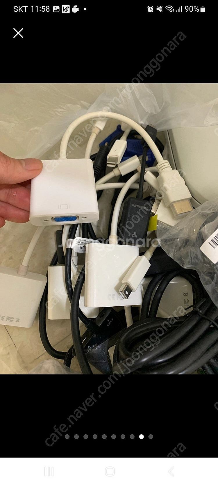 각종 랜선 어댑터, HDMI 케이블, 5핀 케이블 등 ...--2