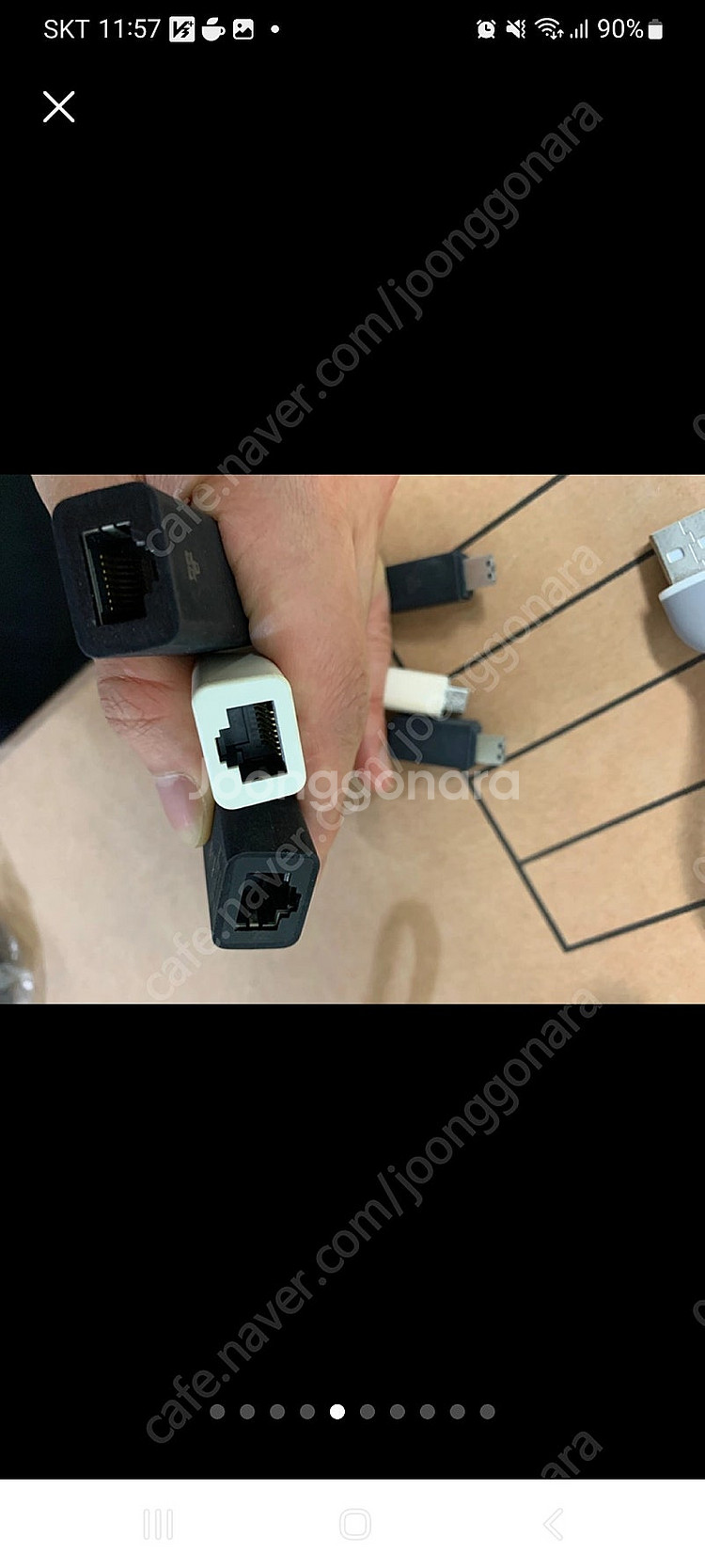 각종 랜선 어댑터, HDMI 케이블, 5핀 케이블 등 ...--3