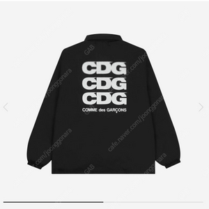 꼼데가르송 CDG 로고 코치 자켓 블랙 XXL