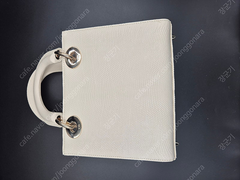 급처 디올 이그조틱 리자드 레이디 백 미니 아이보리 팝니다--2