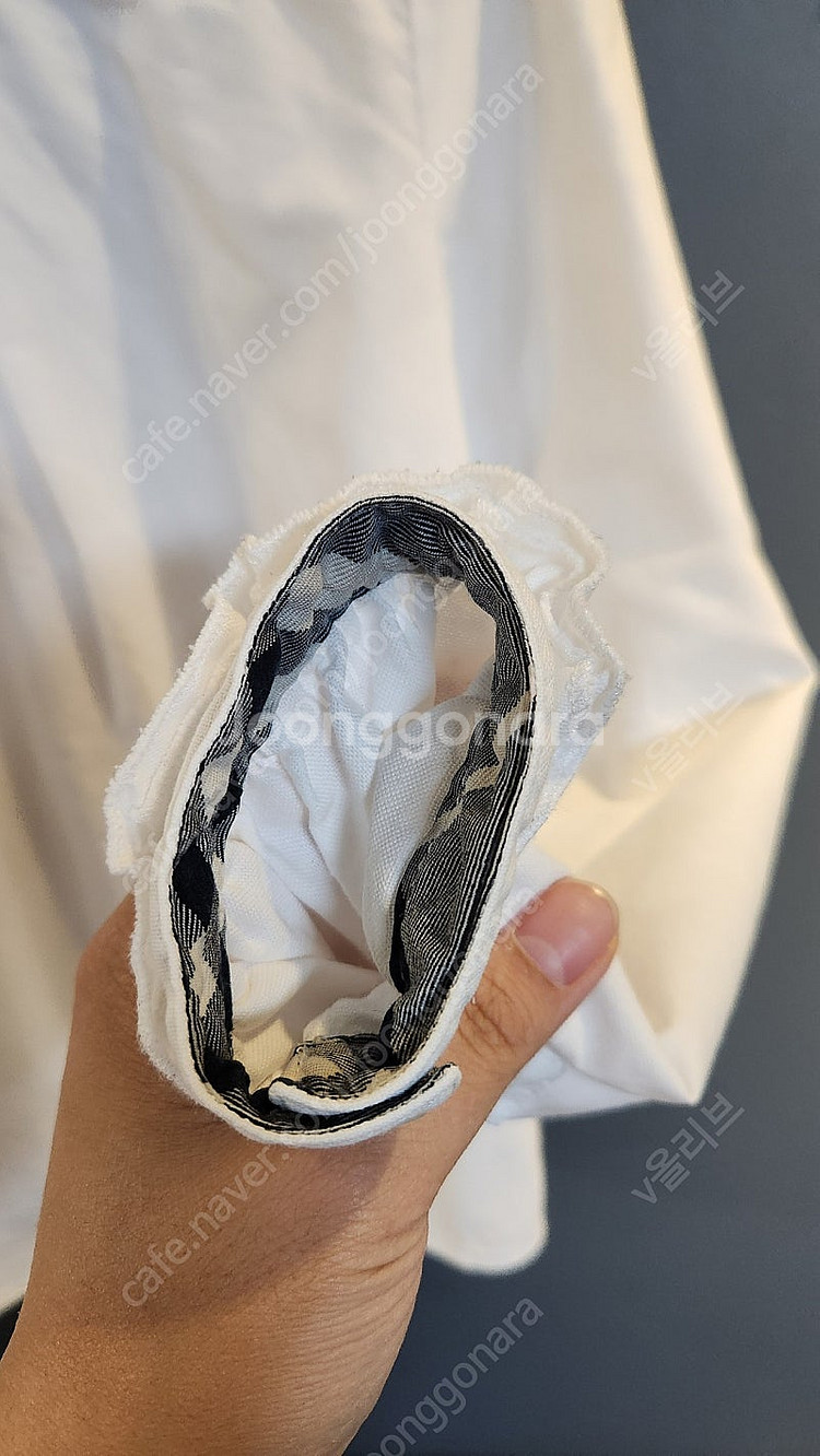 버버리 칠드런 프릴라인 옥스포드 셔츠 8Y / 128--7
