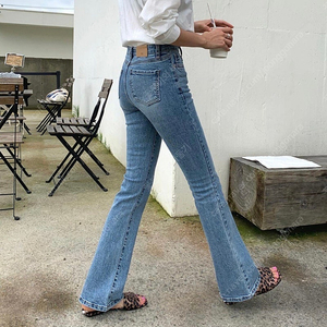 모하 슬림 부츠컷 데님 청바지 플레어 팬츠 나팔바지