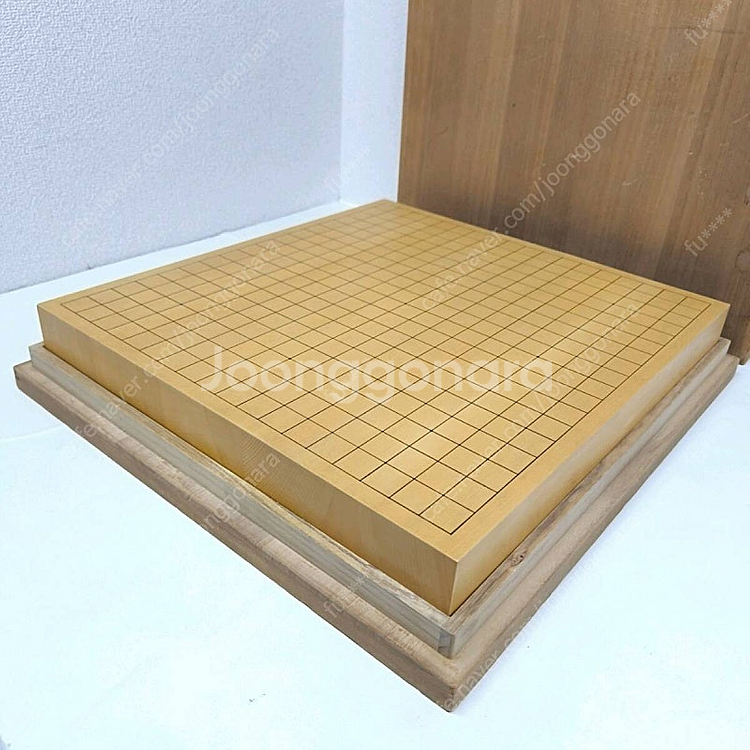 일본 본비자 바둑판 탁상반 + 조개바둑알(35호 or ...--0