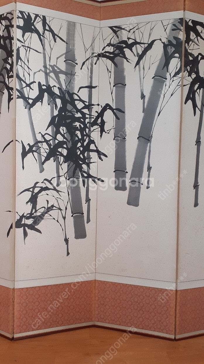 구윤옥 동양화 대나무 그림 8폭 병풍--2