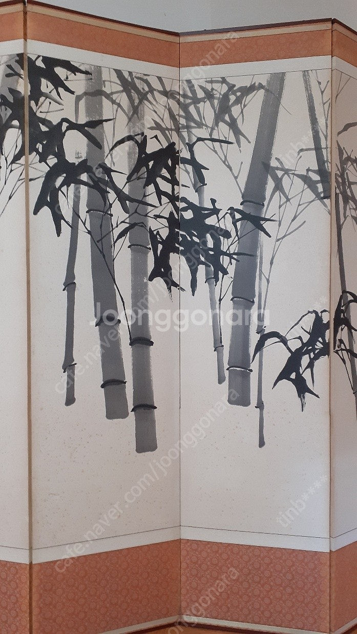 구윤옥 동양화 대나무 그림 8폭 병풍--3