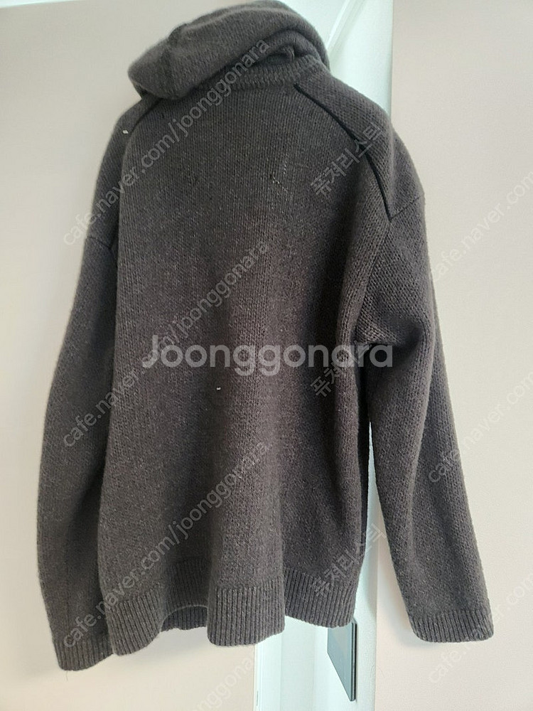 준지 juunj 모헤어 니트집업 후드--1