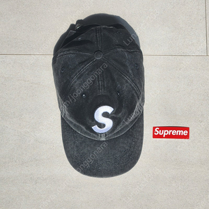 Supreme 슈프림 피그먼트 S 로고 6-패널 블랙 - 24FW