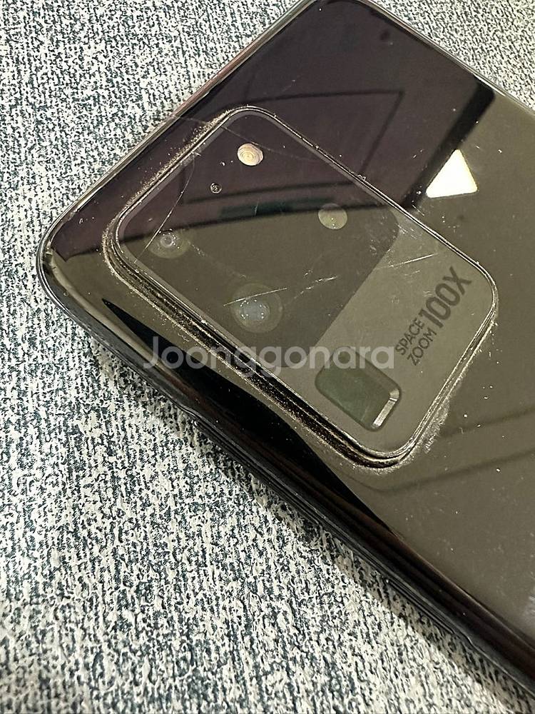 (게임용 서브용) 갤럭시S20울트라 256G 블랙 파손...--7