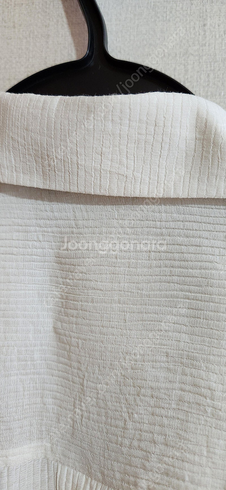 스파오 여성 시스루 오버핏 긴팔셔츠--7