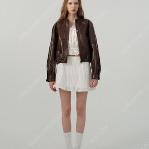 더바넷 레더자켓 브라운 Women's brown granger leather blouson