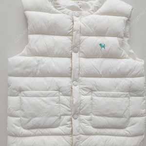 블루독키즈 경량패딩조끼 120 크림