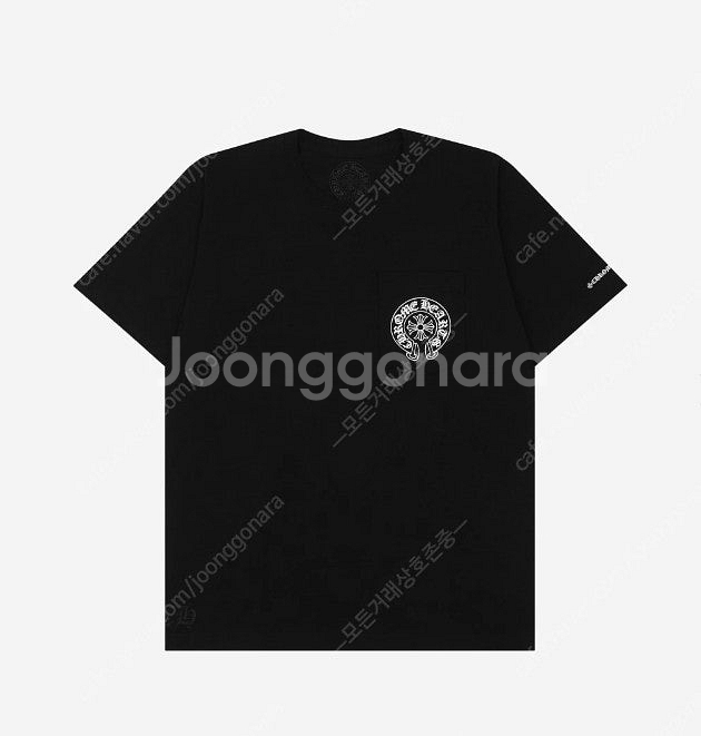 크롬하츠 홀스슈 로고 반팔티 블랙 L XL--1