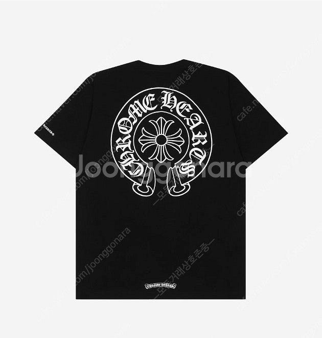 크롬하츠 홀스슈 로고 반팔티 블랙 L XL--2