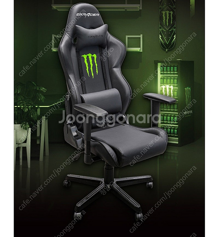 DXRacer 몬스터 에너지 의자 새상품--0