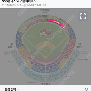 (정가양도) 4월 25일 ssg:키움 1루 홈런커플존 A열