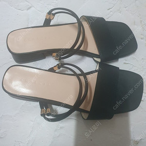 검정 두줄 샌들