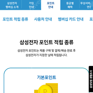 삼성포인트 삼성전자포인트 삼성멤버쉽포인트95% 매입 거래내역多