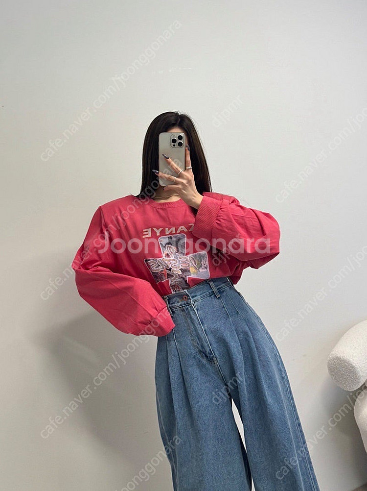 칸예 피그먼트 티셔츠(새상품)(벨201 드하우 러브미우...--3