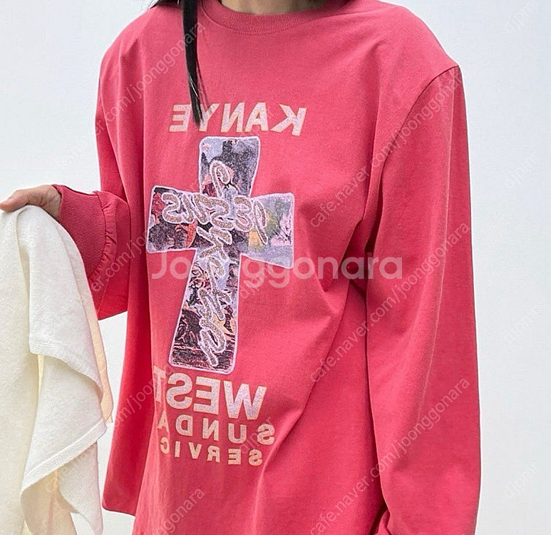 칸예 피그먼트 티셔츠(새상품)(벨201 드하우 러브미우...--6
