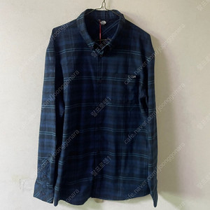 노스페이스 체크 셔츠 블루&블랙 2XL (남성 105 정도)