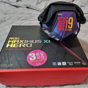 9세대 i9-9900K CPU MAXIMUS XI HERO 메인보드 셋트 판매
