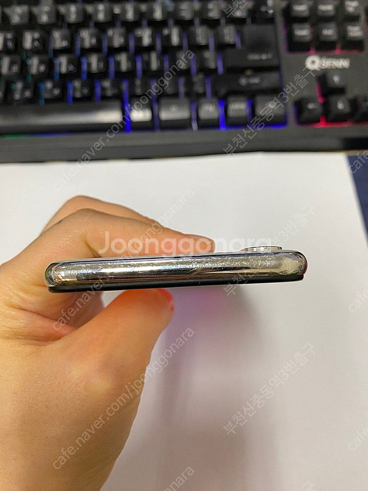 195874 아이폰X 실버 액정뒷면SS급 64GB 무잔...--3