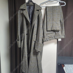 우영미 20fw 메인체크코트 셋업