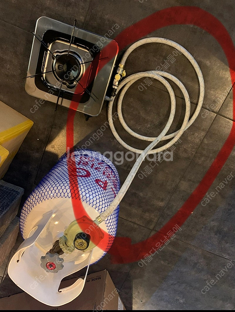 lpg가스통 새것 미사용 용량10키로, 퀵카플러3m--0