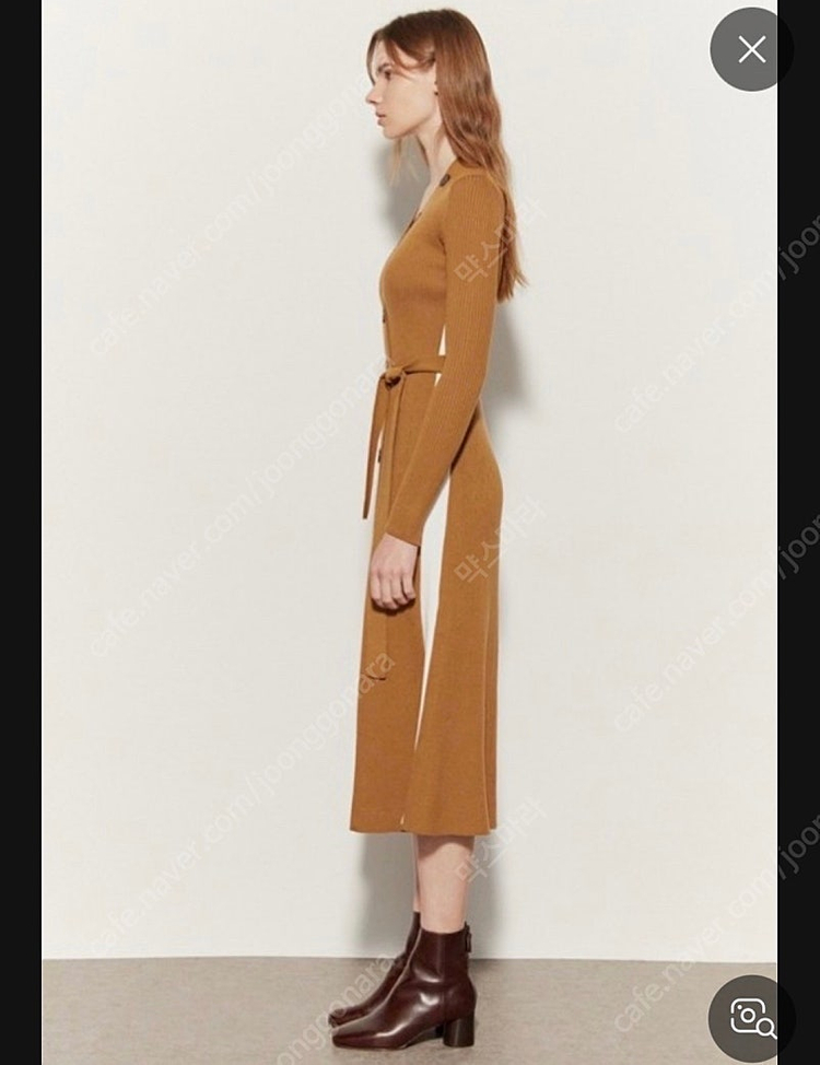 산드로 버튼 골지 니트 롱 원피스/ 한섬 타임 마인 시스템 띠어리 마쥬--2