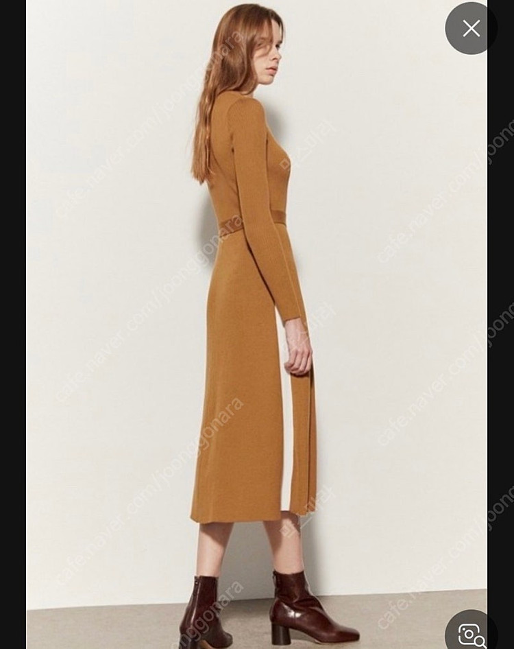 산드로 버튼 골지 니트 롱 원피스/ 한섬 타임 마인 시스템 띠어리 마쥬--3