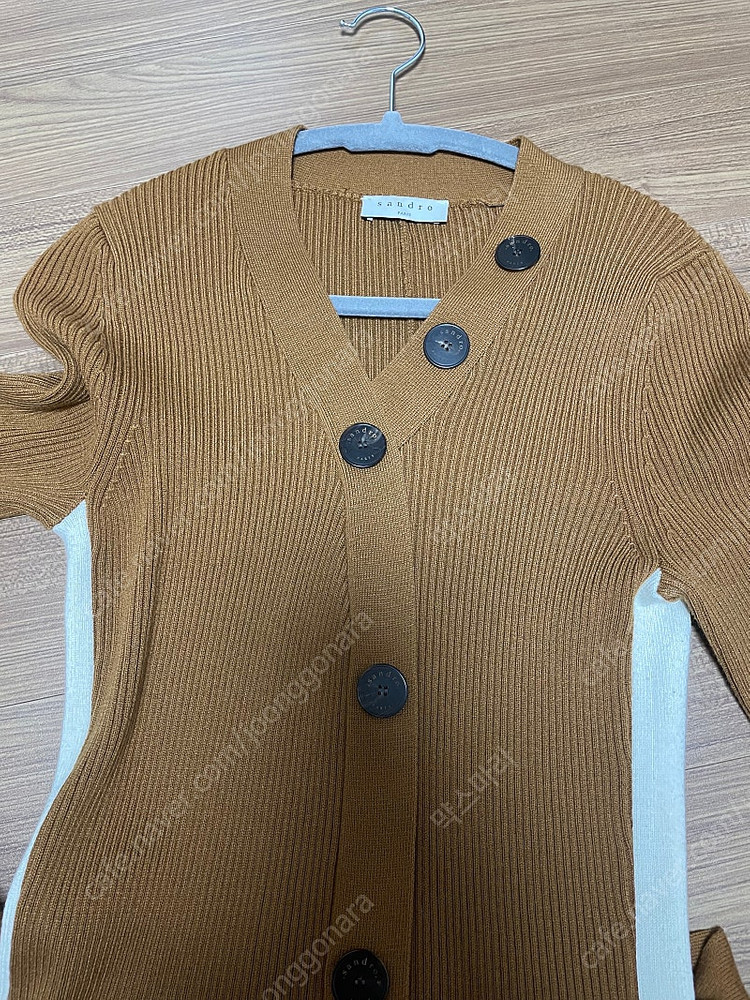 산드로 버튼 골지 니트 롱 원피스/ 한섬 타임 마인 시스템 띠어리 마쥬--5