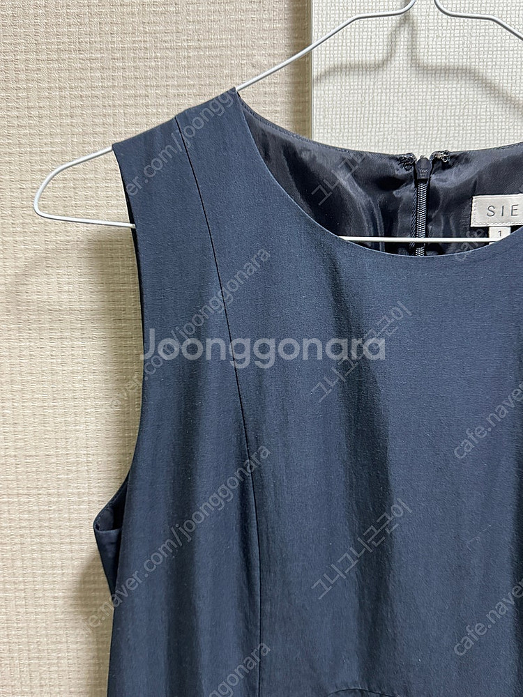 시에 칼라 웨이브 드레스 원피스 네이비 1--1